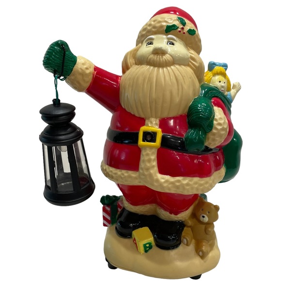 unbranded Holiday Vintage Inch Blow Mold Tabletop Santa Motion Activated Lantern Christmas